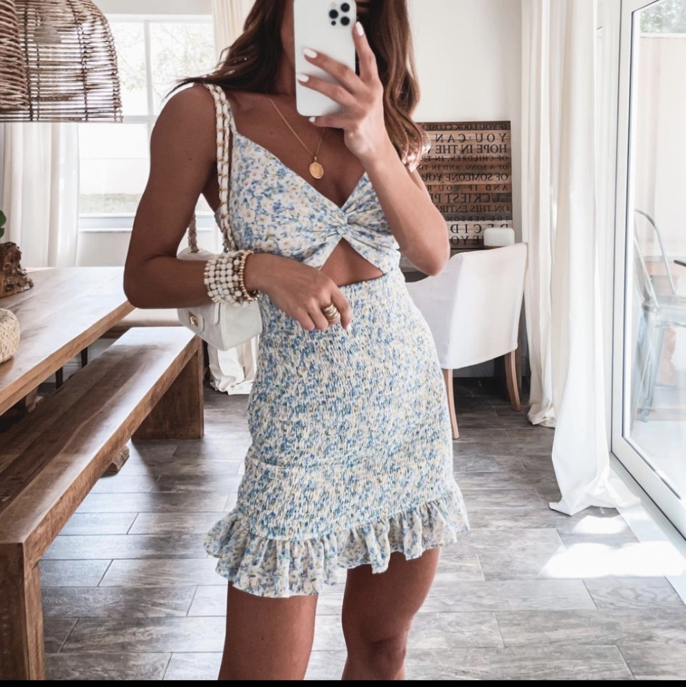 Ohm Boutique - Mable Floral Dress, Size L